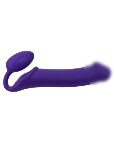 Страпон силиконовый гибкий безременой со стимуляцией клитора и точки G Strap-On-Me Violet XL - 1