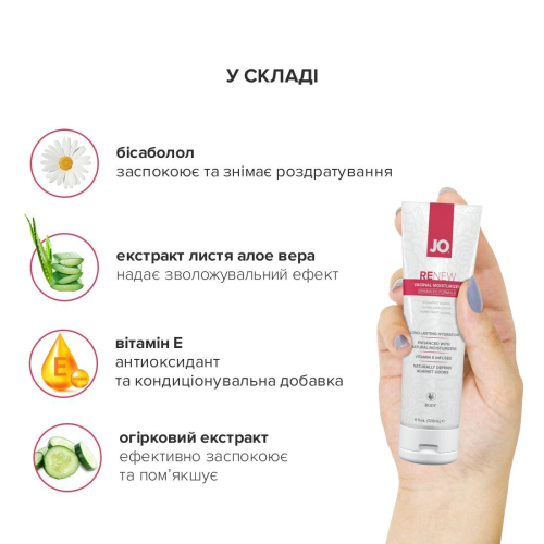 Відновлюючий водно-силіконовий вагінальний крем System JO Renew Vaginal Moisturizer (120 мл) - 4