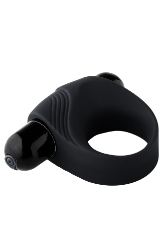 Ерекційне віброкільце чорного кольору Dream Toys Ramrod Vibrating Cockring With Big Bullet Black - 3