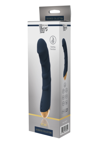 Вібромасажер для стимуляції точки G з функцією нагріву синій Dream toys GODDESS COLLECTION ATLAS - 2