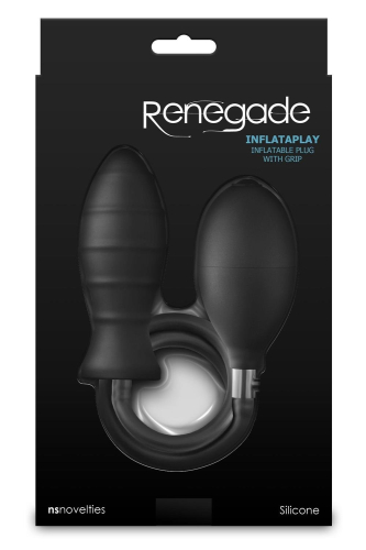 Анальная пробка с накачкой черная NS Novelties Renegade - 4