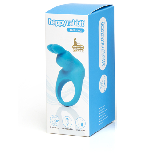 Ерекційне віброкільце блакитного кольору Fifty shades of grey Happy rabbit rechargeable cock ring - 3