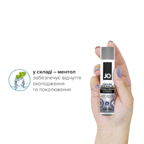 Лубрикант на силиконовой основе System JO PREMIUM - COOLING (30 мл) вагинальный охлаждающий и для игрушек (Систем Джо) - 4