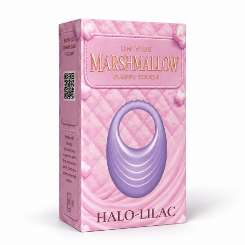 Смарт виброкольцо на член розовое UNIVIBE Halo Lilac - 5