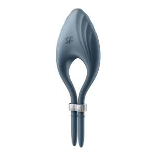 Эрекционное виброкольцо для пениса синего цвета Satisfyer Duelist