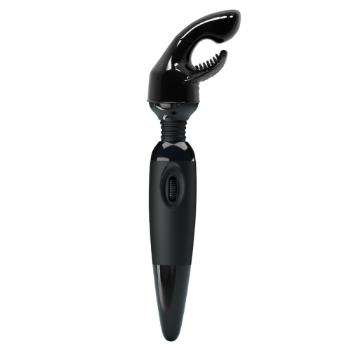 Вібромасажер Ванд з універсальним насадкою чорного кольору Baile Sensual Massager - 2