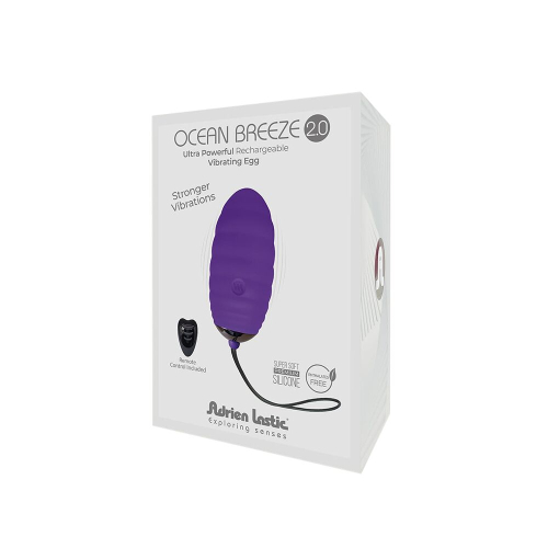 Віброяйце силіконове з пультом ДУ фіолетове Adrien Lastic Ocean Breeze - 5