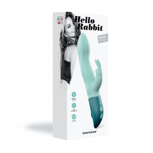 Вібратор-кролик зі стимуляцією клітора м'ятний Love To Love HELLO RABBIT - 3