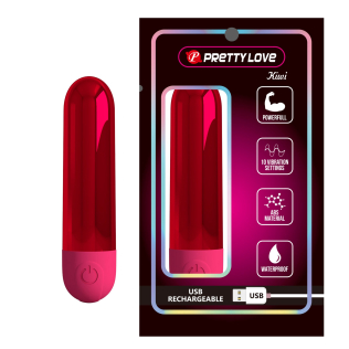 Віброкуля для клітора червоного кольору Lybaile Pretty Love Kiwi