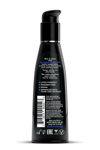 Оральний лубрикант на водній основі зі смаком чорничного мафіну Wicked Sensual Care Аqua 120 мл - 4