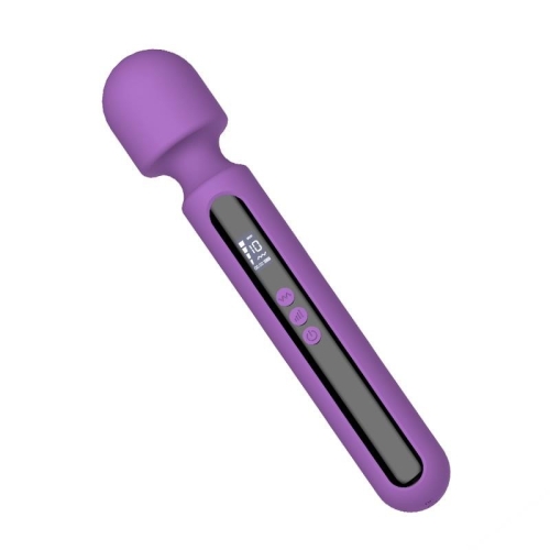 Вібромасажер-мікрофон фіолетовий Engily Ross Aura Wand Massager Digital Led Screen - 3