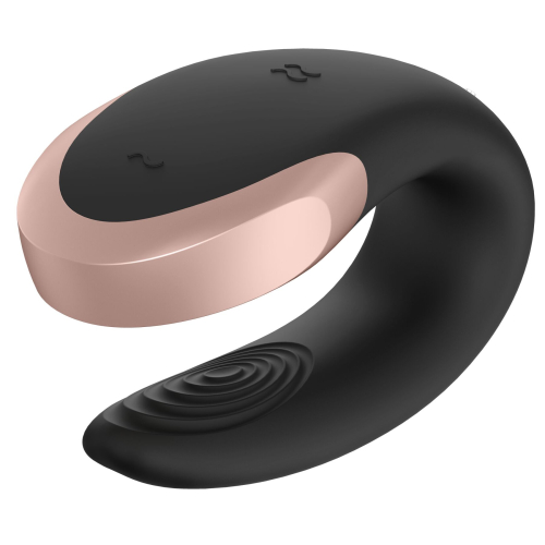 Смарт-вибратор 7,5/3 см для пар Satisfyer Double Love (Black) с пультом Сатисфаер - 5