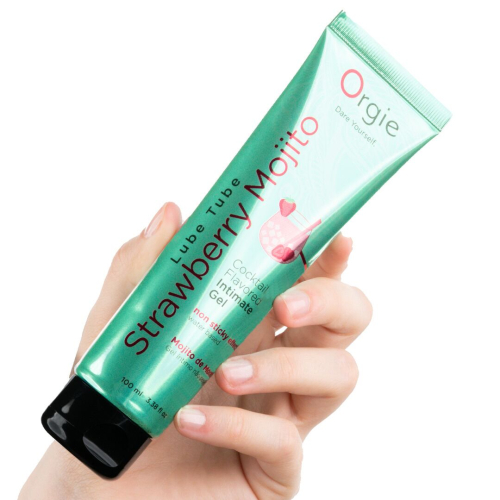 Оральный лубрикант со вкусом коктейля Кайпиринья на водной основе Orgie Lube Tube Strawberry Mojito 100 мл - 4