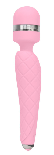 Роскошный силиконовый вибромассажер с гибкой головкой PILLOW TALK - Cheeky Pink с кристаллом Сваровски - 2