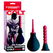Анальний душ чорного червоного кольору California еxotic novelties Colt anal douche - 2