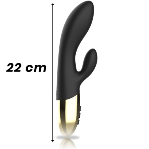Вібратор вагінальний із кліторальним відростком чорний Ibiza Super Soft Rabbit Vibrator - 3