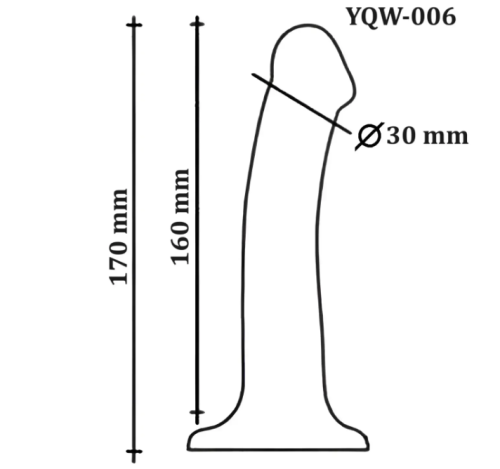 Фалоімітатор реалістичний на присосці силіконовий тілесний OYO - Dildo Double Layer Silicone YQW-006 - 6