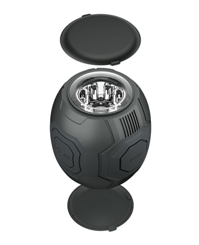 Мастурбатор у колбі з вібрацією для чоловіків чорний Blush Dome X - 2