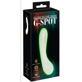 Вибратор светящийся в темноте для стимуляции точки G белого цвета You2Toys GITD G Spot