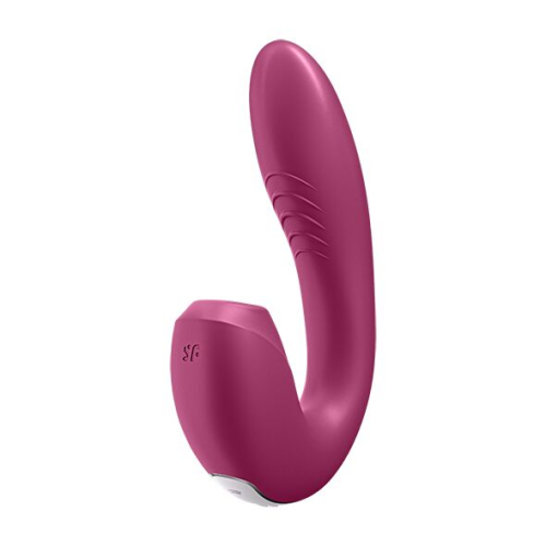 Вакуумный вибратор для стимуляции клитора и точки G бордовый Satisfyer Sunray Berry - 1