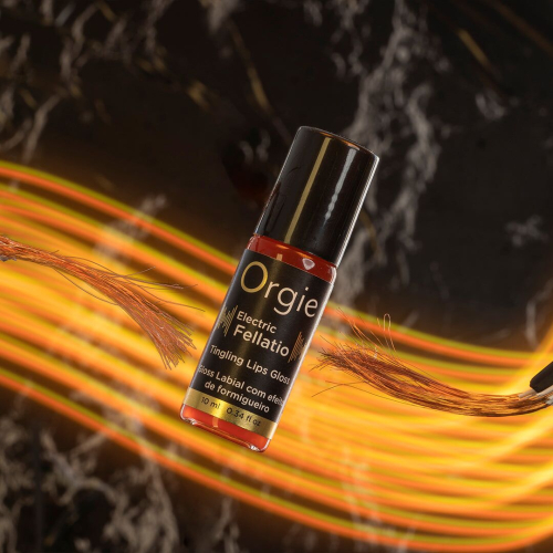 Блиск для губ з ефектом вібрації зі смаком фруктового асорті Orgie Electric Fellatio Lips Gloss 10 мл - 4