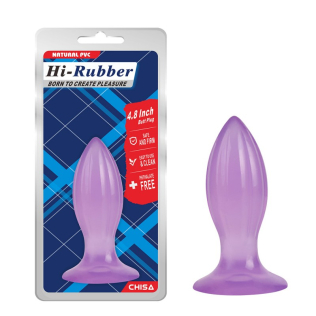 Анальная пробка на присоске фиолетового цвета Chisa Butt Plug