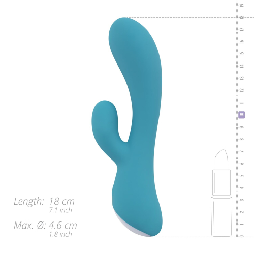 Вагинальный вибратор-кролик для стимуляции точки G голубой Cala Azul Martina I Rabbit Vibrator - 7