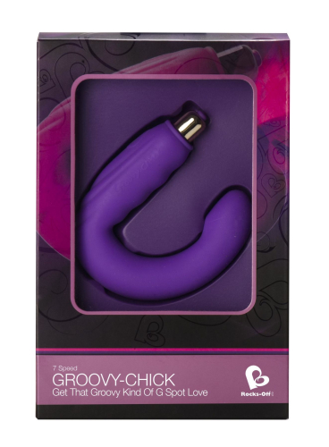 Стимулятор клитора и точки G фиолетовый Rocks Off Groovy-Chick 7 - 2