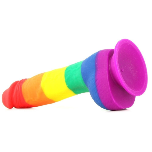 Фалоімітатор реалістичний на присосці райдужний NS Novelties на Colours Pride Edition - 5