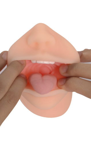 Мастурбатор ротик телесного цвета Xise Mini mouth tongue - 5