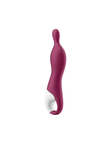 Вибратор для стимуляции зоны G силиконовый бордовый водостойкий Satisfyer A-Mazing 1 - 2
