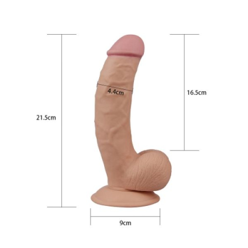 Реалістичний 16,5 / 4,4 см фалоімітатор з присоскою Lovetoys Soft Dude - 3
