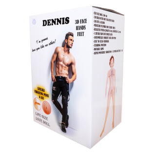 Надувна секс лялька DENNIS 3D з вставкою з кібершкіри і вібростимуляцією BOSS