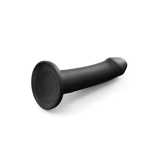 Насадка для страпону на присосці термоактивна силіконова чорного кольору Dorcel Real Pleasure розмір XL - 2